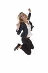 Excited Young Businesswoman Stock Photo