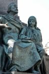 Adam Mickiewicz Monument In Krakow Stock Photo