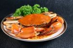 Close Up Singapore Chilli Mud Crab Stock Photo