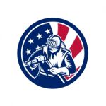 American Sandblaster Usa Flag Icon Stock Photo