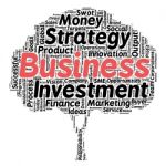 Business & Finance Related Word Cloud Background Stock Photo