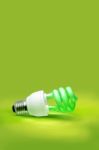 Green Lightbulb Stock Photo