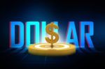 3d Rendering Usd Dollar Symbol  Stock Photo