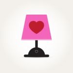  Love Heart Lamp Stock Photo