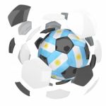 Agentina Soccer Ball Isolated White Background Stock Photo