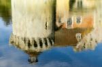 Reflection Of  A Building On The Scotney Castle Estate Stock Photo