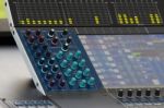 Digital Sound Mixer Panel In Concert Stock Photo