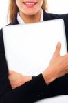 Businesswoman Holding File Stock Photo