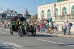 Car Approaching The Finish Line Of The London To Brighton Vetera Stock Photo