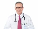 Smiling Caucasian Doctor Stock Photo