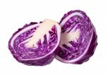 Red Cabbage Isolated On The White Background Stock Photo