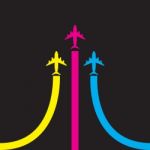 Colorful Airplanes  Icon Stock Photo