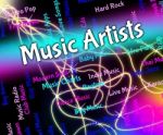 Music Artists Represents Sound Track And Acoustic Stock Photo