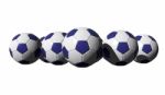 Blue Soccer Balls Stock Photo