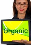 Organic Computer Message Stock Photo