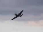 Spitfire Mh434 Flying Over Biggin Hill Airfield Stock Photo