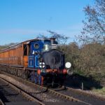 Bluebell Steam Train Approaching Sheffield Park Station Stock Photo