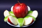 Red & Green Apple Stock Photo