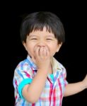 Little Boy Laughing Stock Photo