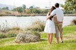 Young Couple Standing Stock Photo