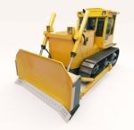 Heavy Crawler Bulldozer Stock Photo