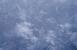 Macro Of A Snowflake In Natural Surroundings Stock Photo