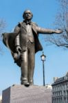 Statue Of David Lloyd George In Parliament Square Stock Photo