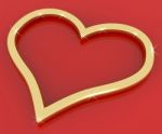 Golden Heart Shape Stock Photo