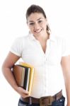 Happy Student With Books Stock Photo