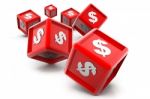 Dollar Currency Cubes Stock Photo