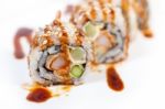 Fresh Sushi Choice Combination Assortment Selection Stock Photo