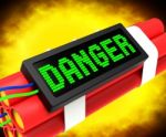 Danger Dynamite Sign Meaning Caution Or Dangerous Stock Photo