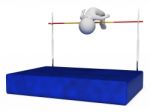 High Jump Indicates Pole Vault And Athletic 3d Rendering Stock Photo