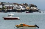 Boats Moored Off Appledore Stock Photo