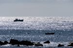 Boats Off San Juan In Tenerife Stock Photo