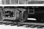 Beautiul Black And White Image Of The Train Wheels Stock Photo