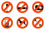 Not allowed icons Stock Photo