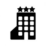 3 Star Hotel Symbol Icon  Illustration On White Bac Stock Photo