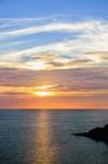 Sunset Over The Andaman Sea Stock Photo