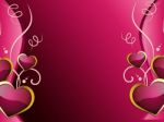 Hearts Background Shows Romantic Wallpaper Or Passionate Love Stock Photo