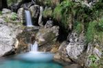 Pool Of Horses At Val Vertova Lombardy Near Bergamo In Italy Stock Photo