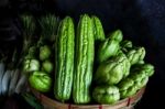 Momordica Charantia Often Called Bitter Melon Bitter Gourd Or Bi Stock Photo