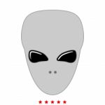 Extraterrestrial Alien Face Or Head Icon Stock Photo