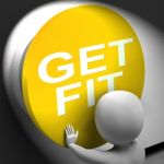 Get Fit Pressed Shows Physical And Aerobic Activity Stock Photo