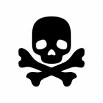 Icon Of Skull And Bones -  Iconic Design Stock Photo