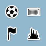 Soccer Icon Set Stock Photo