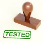 Tested Stamp Showing Approved Stock Photo