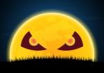 Halloween Devil Moon  Stock Photo