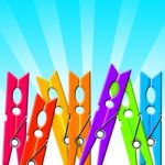 Clothes Pegs Stock Photo