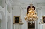 Chandelier At The Wilanow Palace In Warsaw Stock Photo